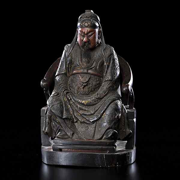 Appraisal: Chinese Wooden God of War Chinese early th century A