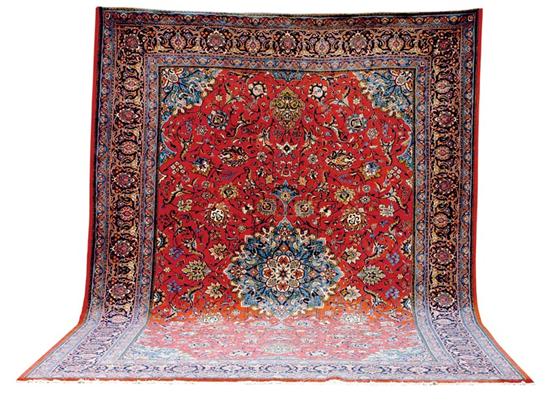 Appraisal: Persian Sarouk carpet ' x ' Provenance Atlanta Georgia private