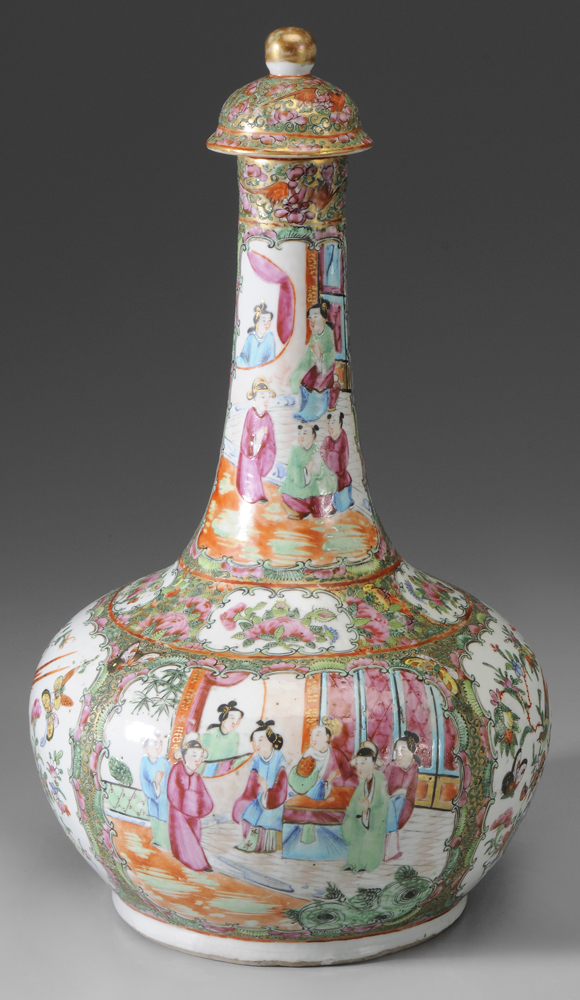 Appraisal: Famille Rose Lidded Water Jug Chinese export second half th