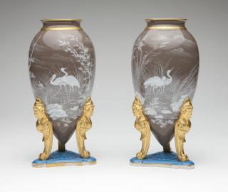 Appraisal: A pair of Continental porcelain vases Late th century each