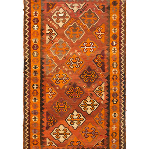 Appraisal: A Caucasian Wool Rug th Century feet inches x feet