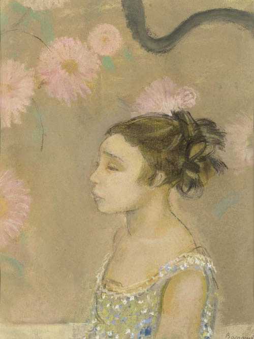 Appraisal: BARRAUD MAURICE Geneva Girl in profile Pastel on paper Signed