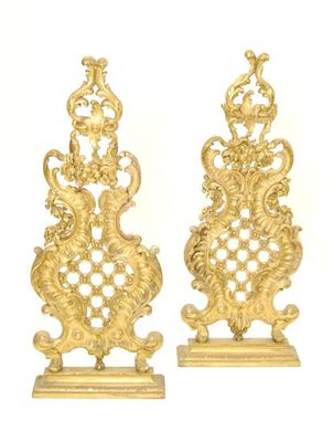 Appraisal: A pair of th century carved giltwood and gesso floor