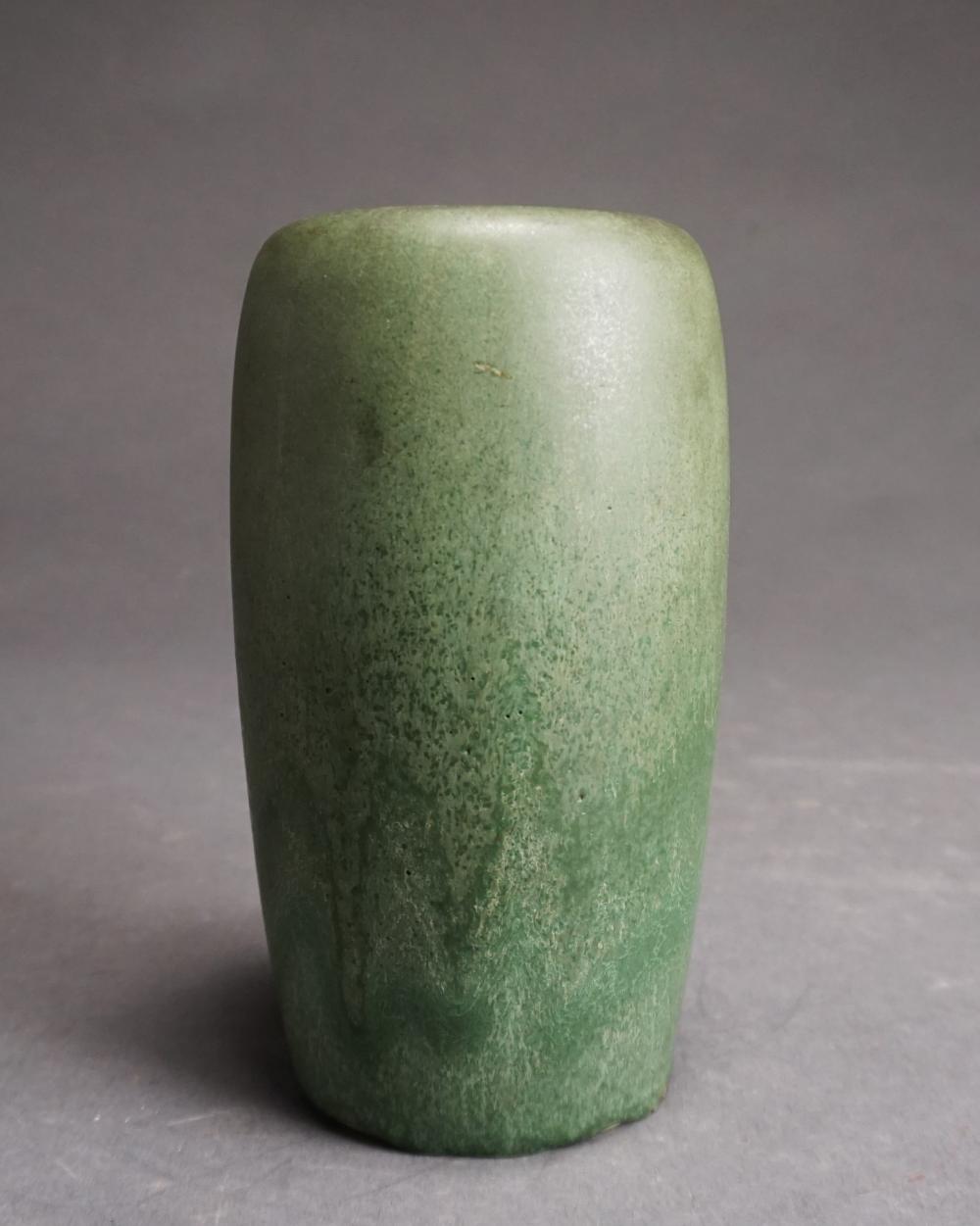 Appraisal: HAMPSHIRE POTTERY MATTE GREEN GLAZED VASE H IN CM Hampshire