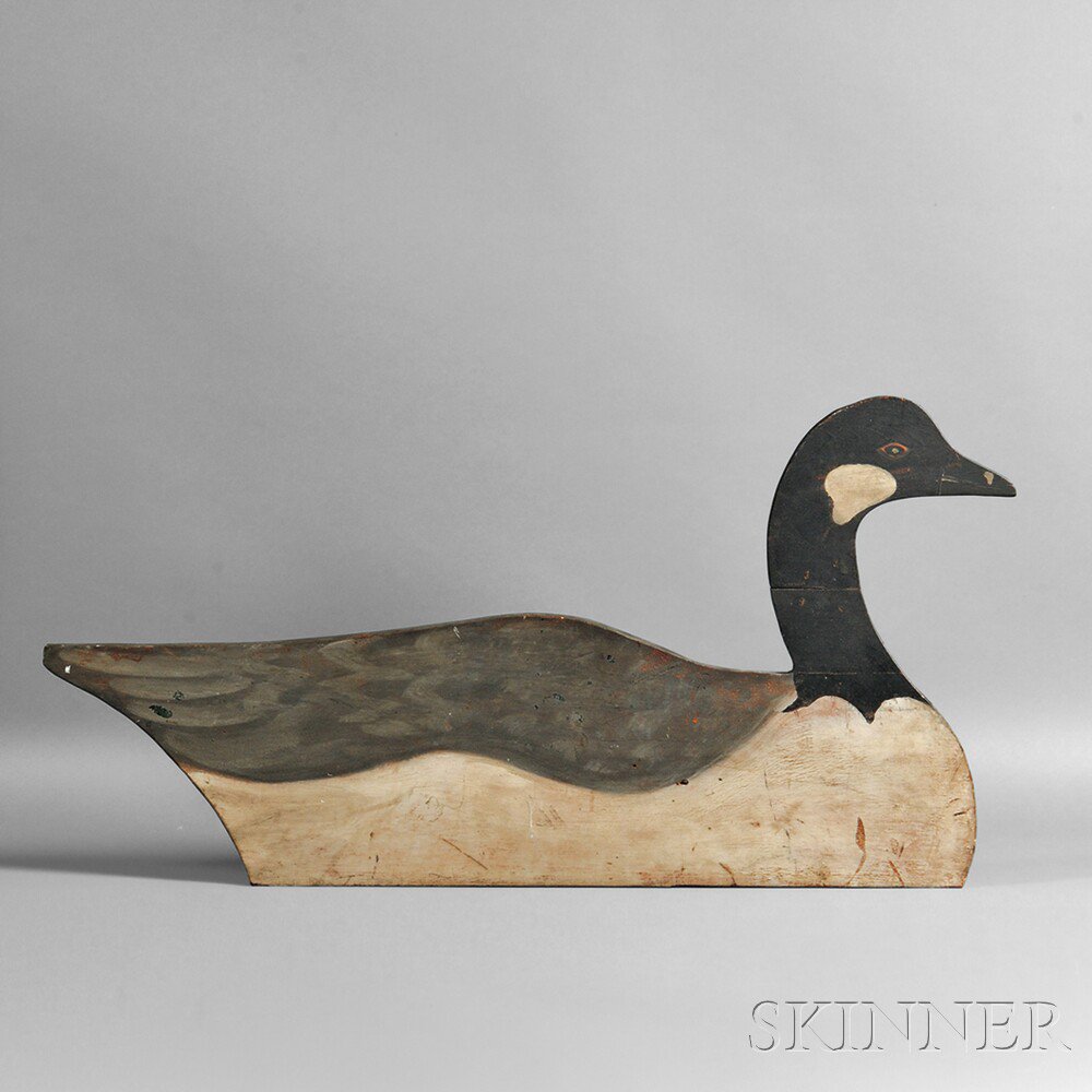 Appraisal: Painted Cutout of a Canada Goose attributed to Anthony Elmer