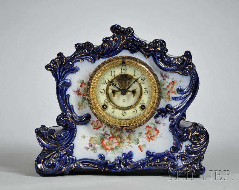 Appraisal: China Clock by Ansonia Clock Company Brooklyn New York with