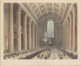 Appraisal: Egyptian Hall Mansion House From the Microcosms of London Plate