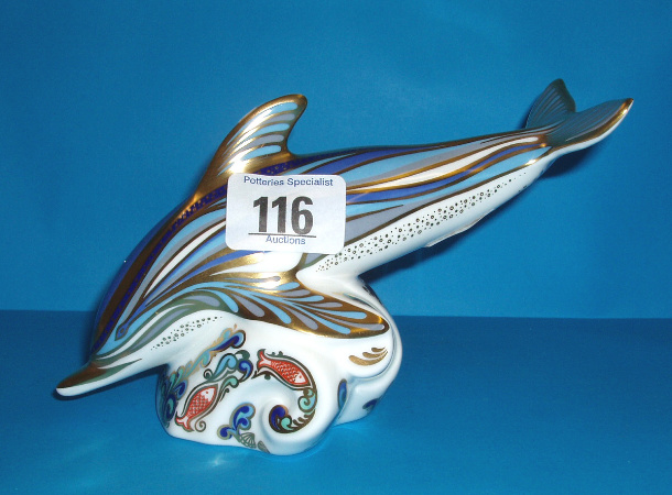 Appraisal: Royal Crown Derby Striped Dolphin Limited Edition Of Boxed With