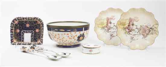 Appraisal: A Group of English Porcelain Articles comprising an Imari style