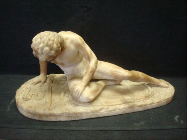 Appraisal: Antique Marble Sculpture Dying Gaul After the classical Roman and