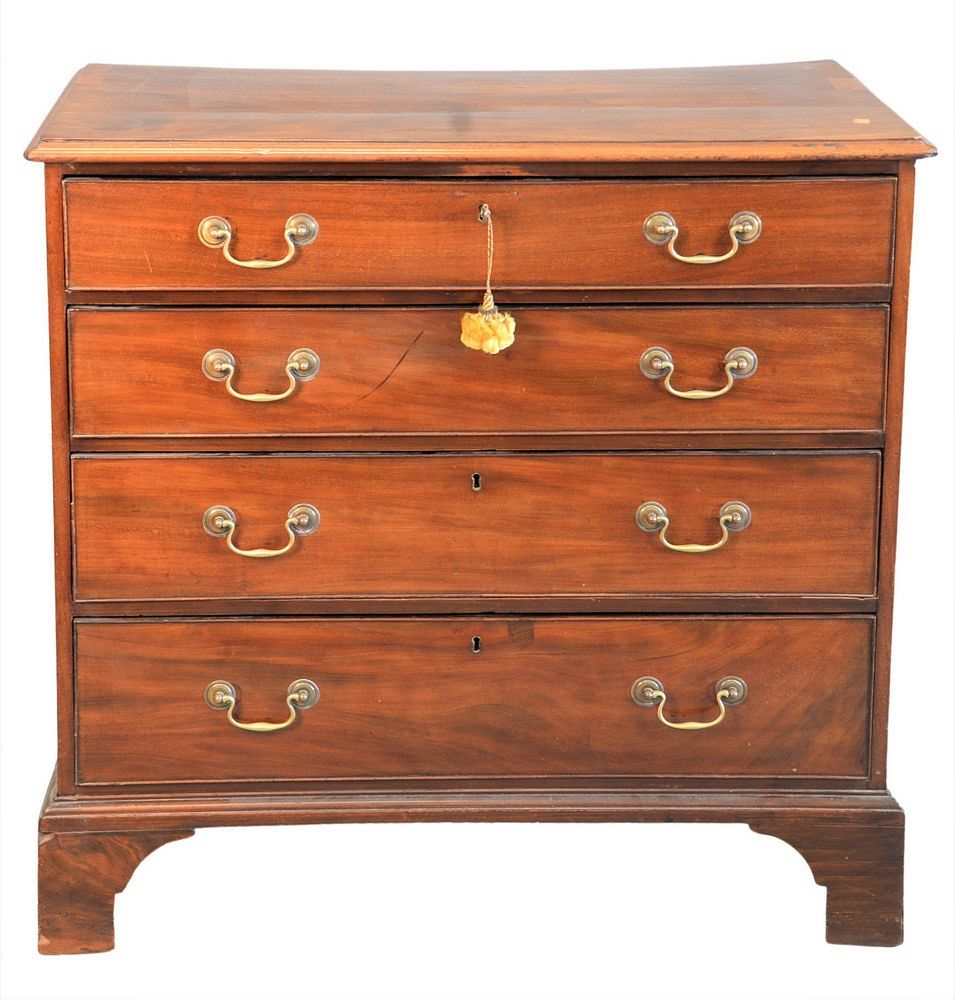 Appraisal: Mahogany Four Drawer Chest on bracket base height inches width