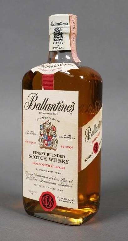 Appraisal: Vintage 's quart sealed unopened bottle of Ballantine's Scotch Whiskies