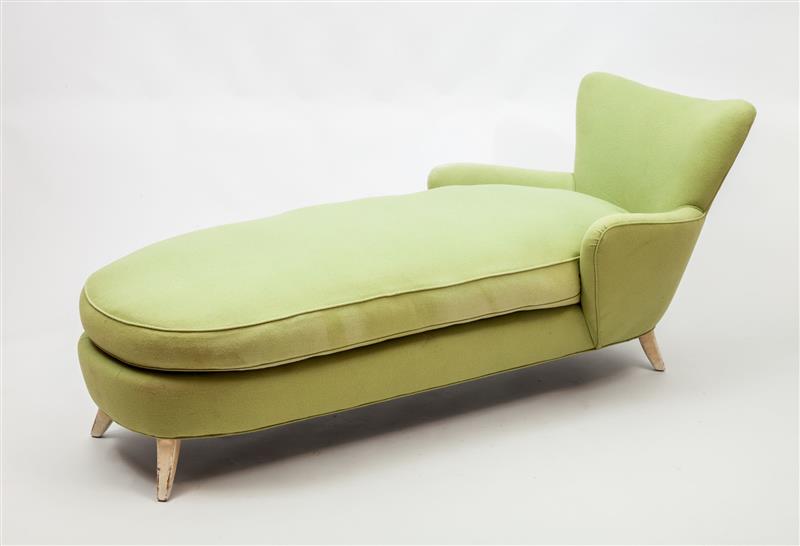 Appraisal: Chaise Lounge Ernest Schwadron c Painted wood upholstery x x