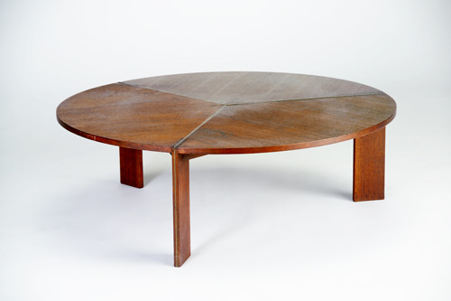 Appraisal: VLADIMIR KAGAN KAGAN DREYFUSS Coffee table with a circular top