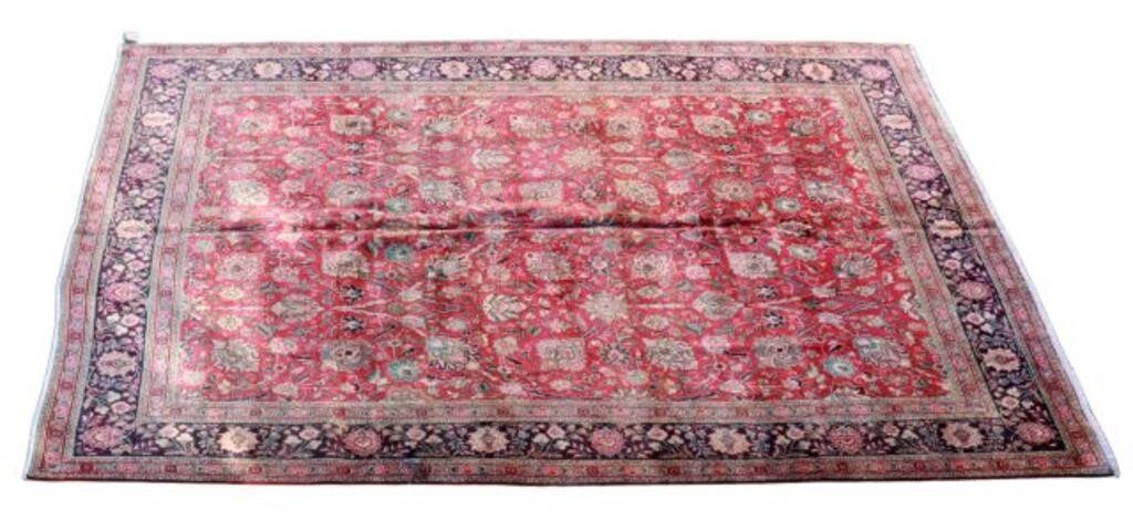 Appraisal: Hand-tied Persian Tabriz rug approx ' l ' w