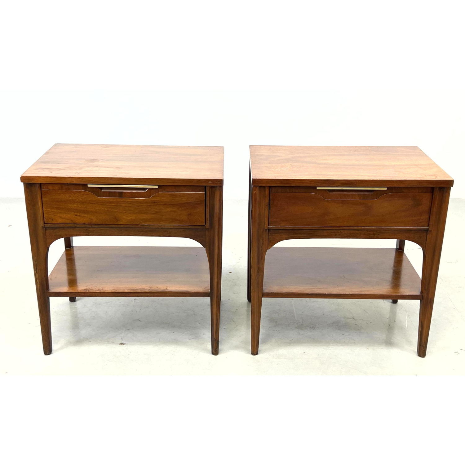 Appraisal: Pr KENT COFFEY American Modern Walnut Night Stands IMPACT by