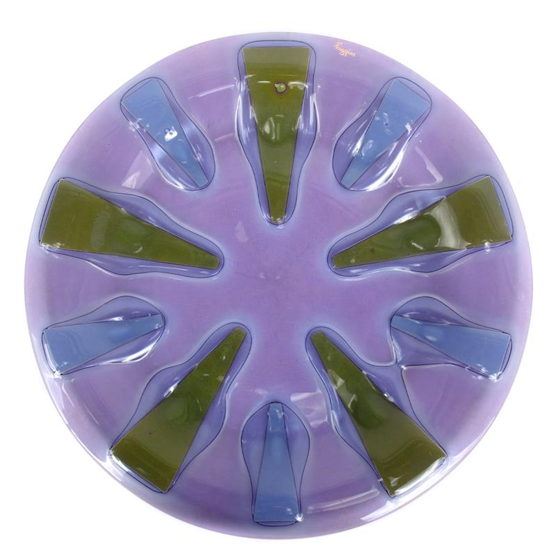 Appraisal: Higgins Siamese Purple mid century modern charger plate Diam