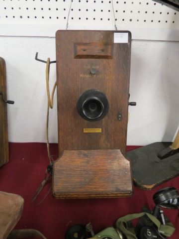 Appraisal: Oak Wall Phone by Western Electric crank model