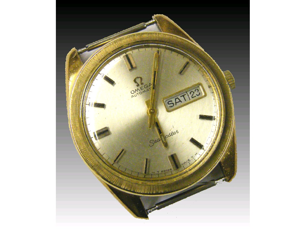 Appraisal: Omega Seamaster automatic ct gentleman's wristwatch the silvered dial with