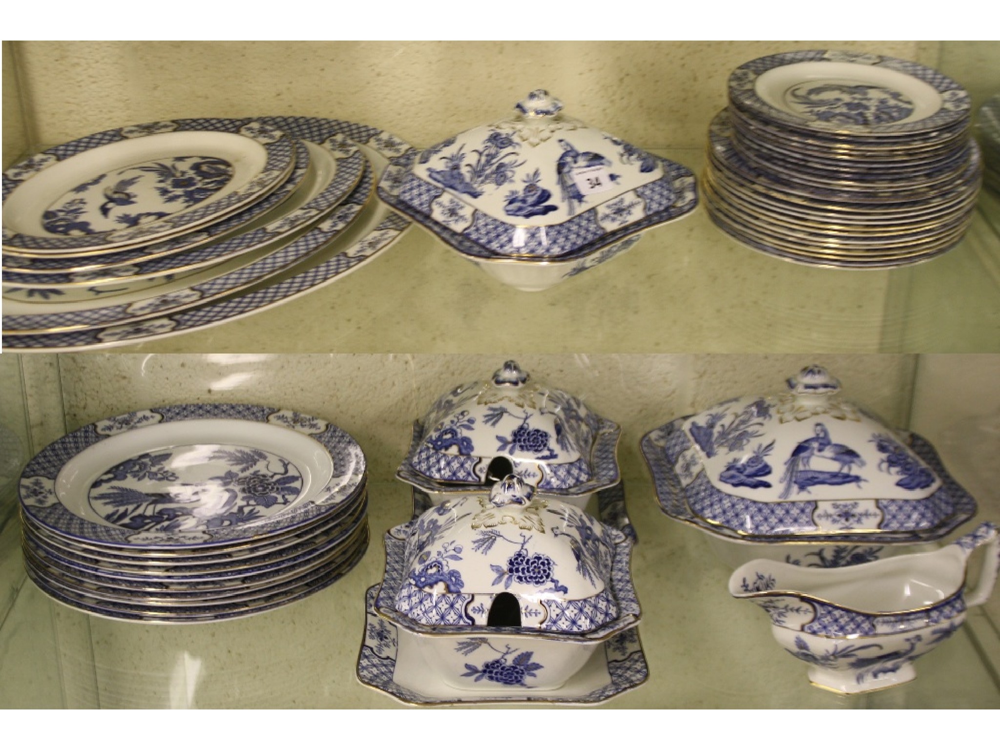 Appraisal: Extensive Wood Sons 'Yuan' porcelain dinner service comprising tureens platters