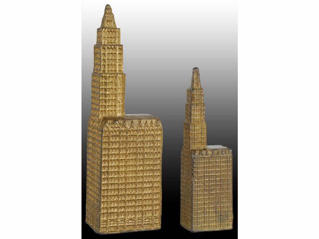 Appraisal: Lot of Cast Iron Woolworth Building Banks Description Large and