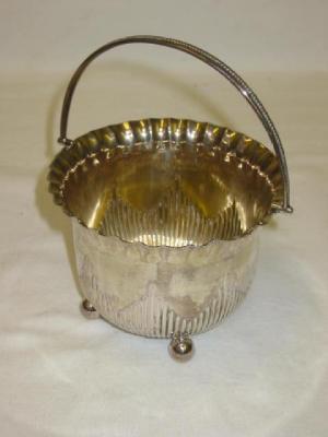 Appraisal: A VICTORIAN SUGAR BOWL of circular half fluted form with