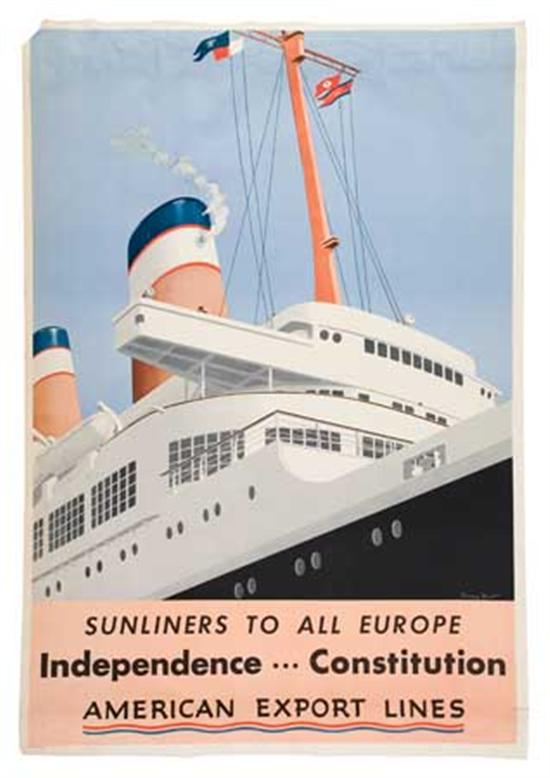 Appraisal: AMERICAN EXPORT LINES Independence Sunliners to All Europe Independence -