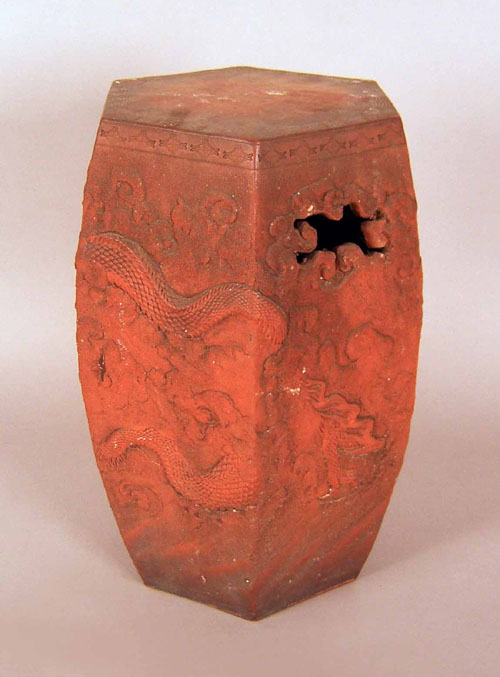 Appraisal: Chinese red pottery garden seat early th c h