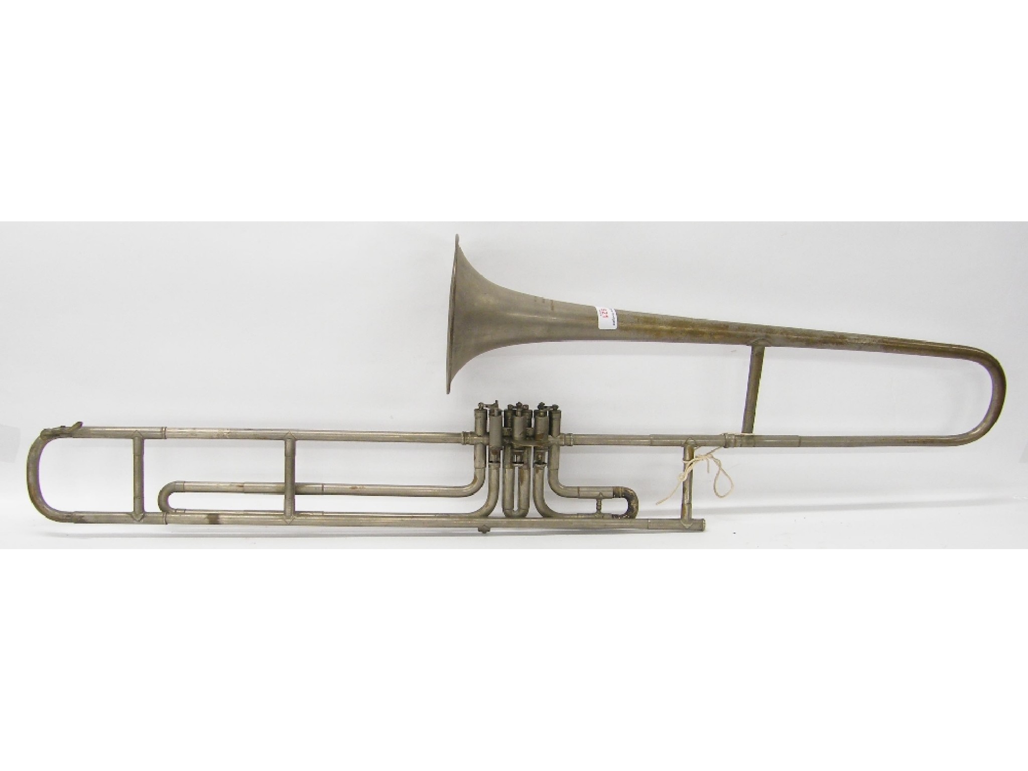 Appraisal: Interesting three double valve 'System Belge' trombone by and stamped