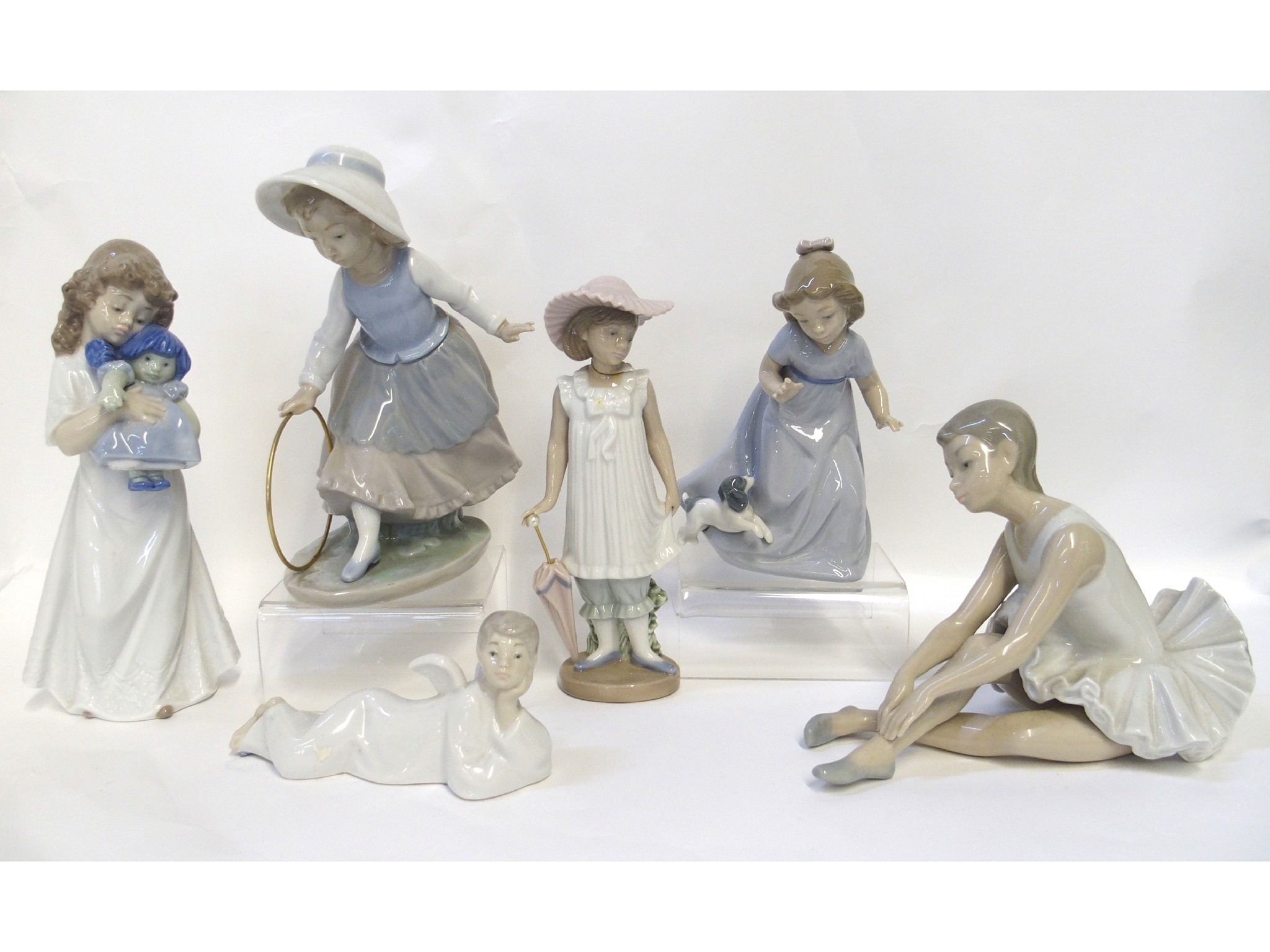 Appraisal: Six Nao figures of children including a ballerina girl and