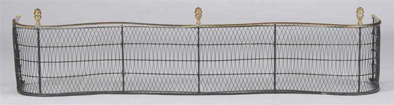 Appraisal: FEDERAL BRASS AND WIREWORK SERPENTINE-FRONTED FENDER The brass rim with