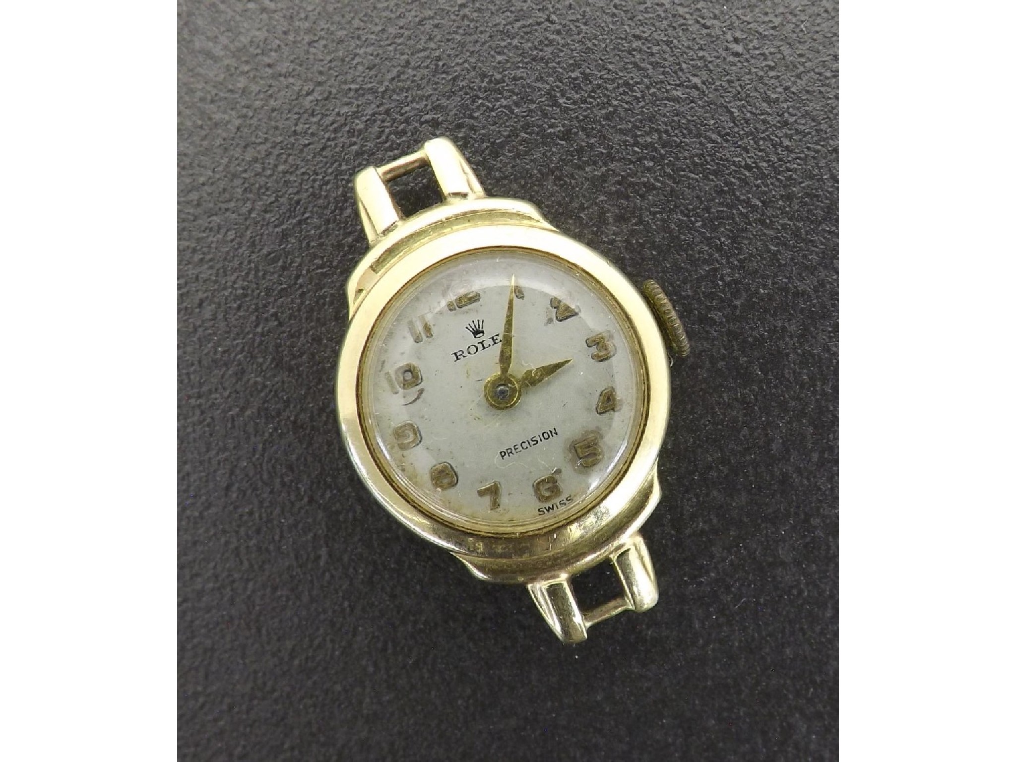 Appraisal: Rolex Precision ct lady's wristwatch head Chester signed silvered dial