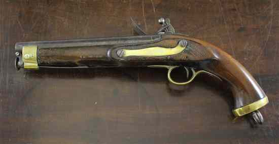 Appraisal: An East India Company bore cavalry trooper's percussion pistol lock