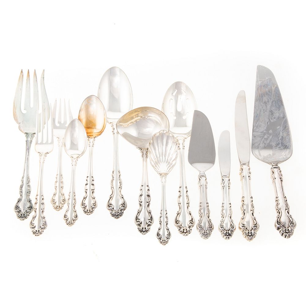 Appraisal: Reed Barton Sterling Spanish Baroque Flatware Including ten dinner knives