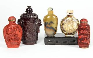 Appraisal: Group of Chinese Snuff Bottles lot of Group of Chinese