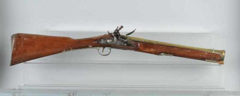 Appraisal: Brass Barrel Blunderbuss Description Circa to English Original flintlock signed