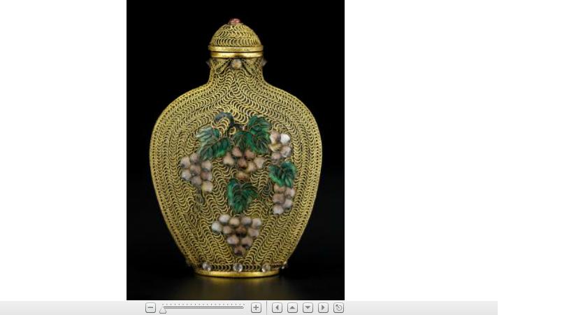 Appraisal: Chinese gilt metal and enamel snuff bottle impressed qianlong mark