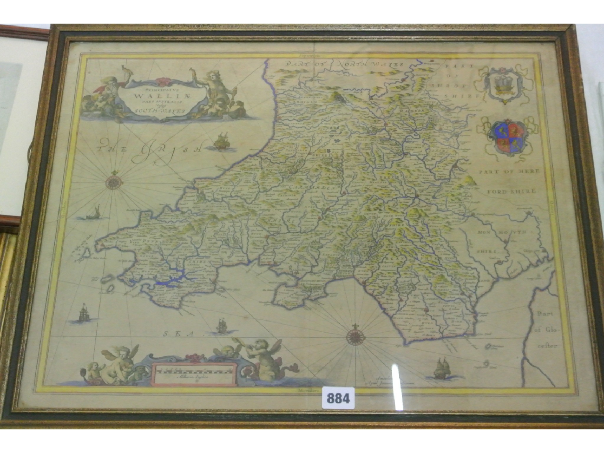 Appraisal: A th century map of South Wales inscribed Jansonium with