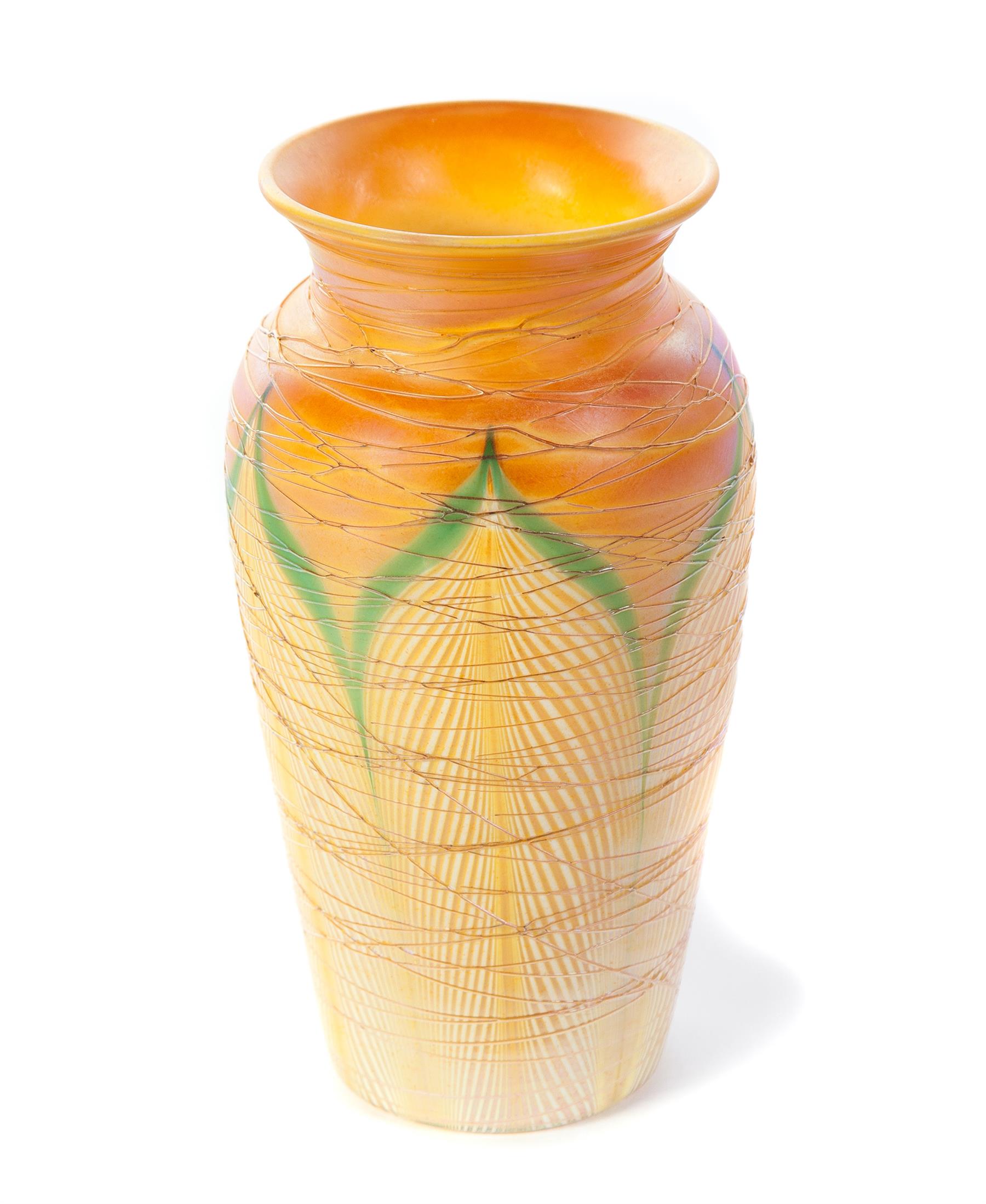 Appraisal: DURAND ART GLASS VASE American st quarter- th century Gold