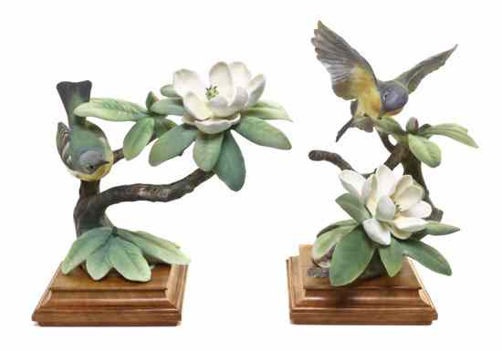 Appraisal: A Pair of Royal Worcester Dorothy Doughty Birds Parula Warblers