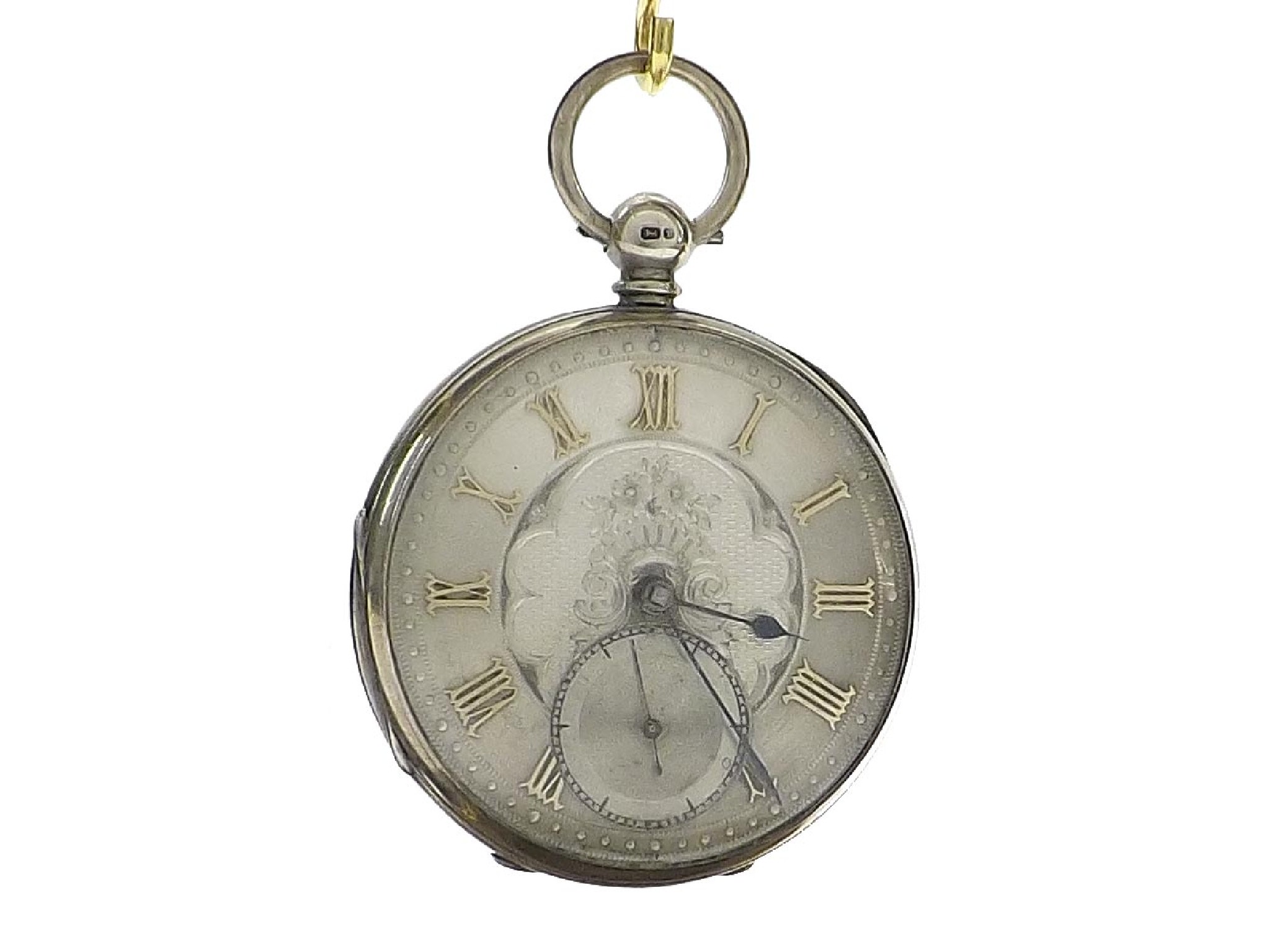 Appraisal: Silver fusee lever pocket watch London unsigned movement no silver