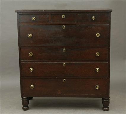 Appraisal: New York Late Federal Mahogany Chest of Drawers x x