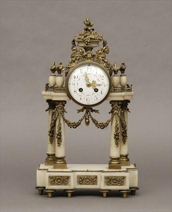 Appraisal: Louis XVI-Style Marble Clock