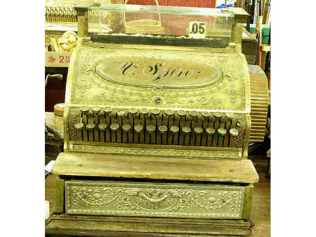 Appraisal: National cash register model all in ornate yellow bronze marked