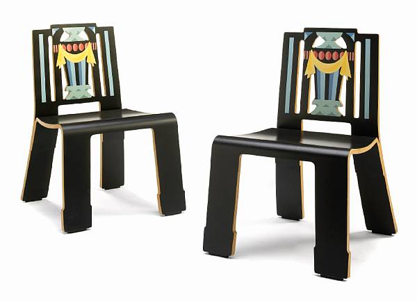 Appraisal: Robert Venturi American born for Knoll two Sheraton chairs designed