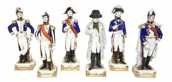 Appraisal: A Collection of Six German Porcelain Figures depicting various European