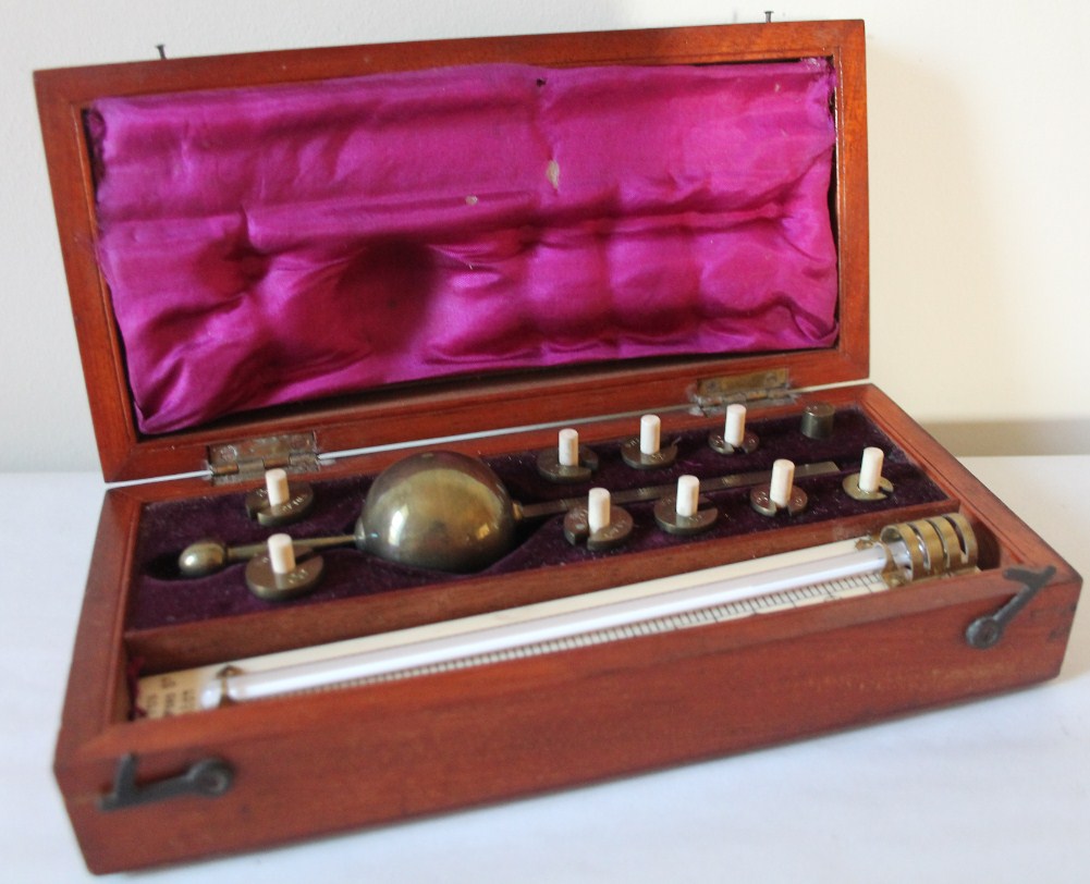 Appraisal: A Sike's hydrometer in mahogany case