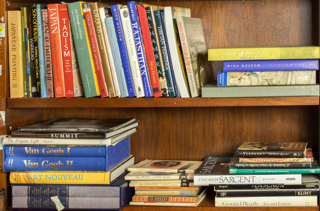 Appraisal: TWO SHELVES OF PHOTOGRAPHY ASIAN AND WESTERN ART Two shelves