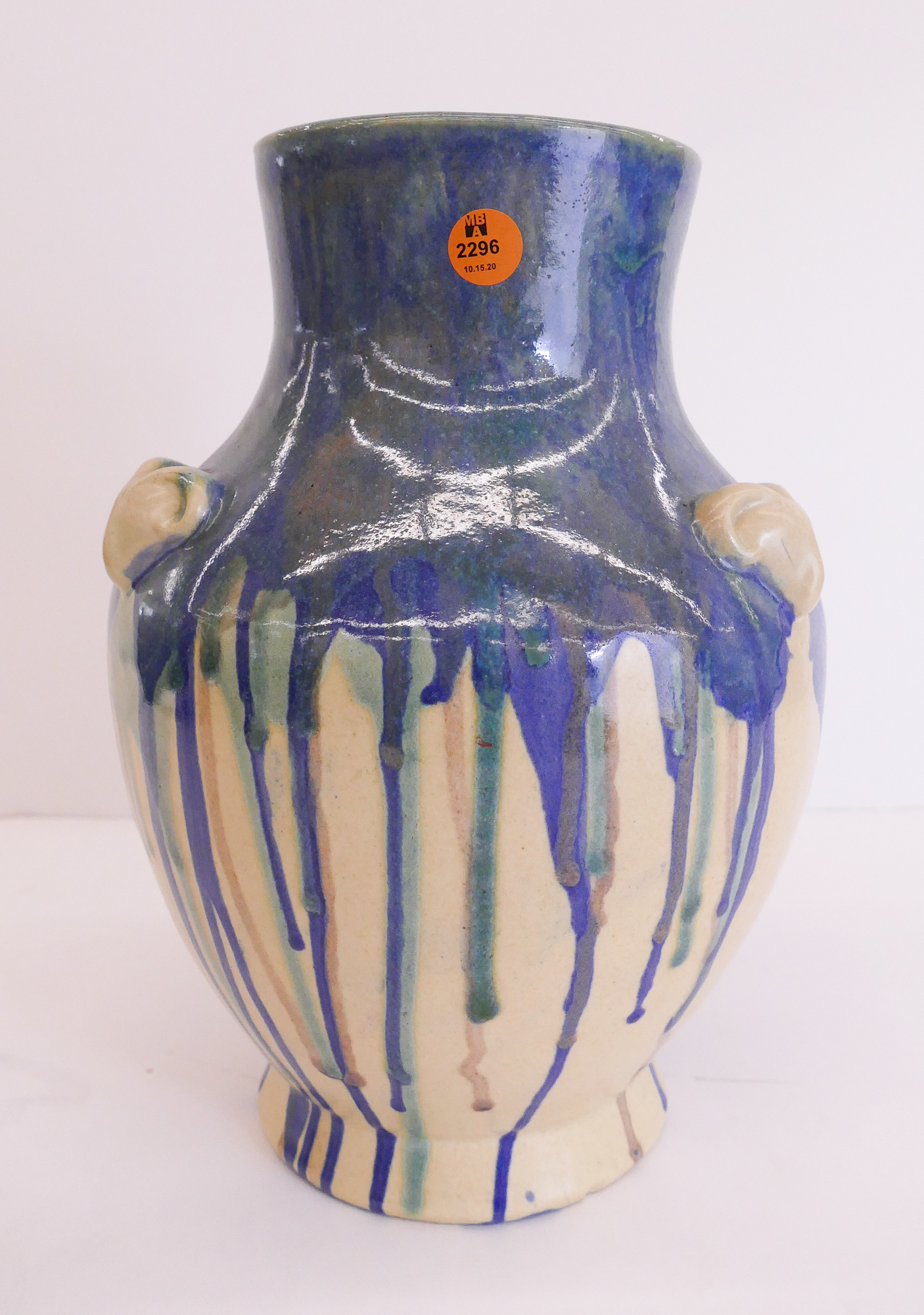 Appraisal: Chinese Shiwan Rams Head Vase- ''