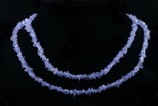 Appraisal: ENDLESS-STRAND POLISHED TANZANITE NUGGET NECKLACE